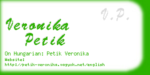 veronika petik business card